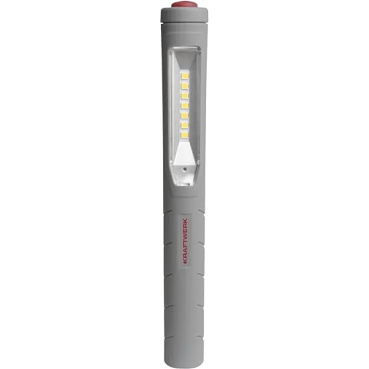 KRAFTWERK LED Stiftlampe 703.000.001, Taschenlampe mit 6x SMD LED, Magnet und Halte-Clip, schlag- und stossfest nach IK07, 120 Lumen, 4,5 Stunden Betriebszeit