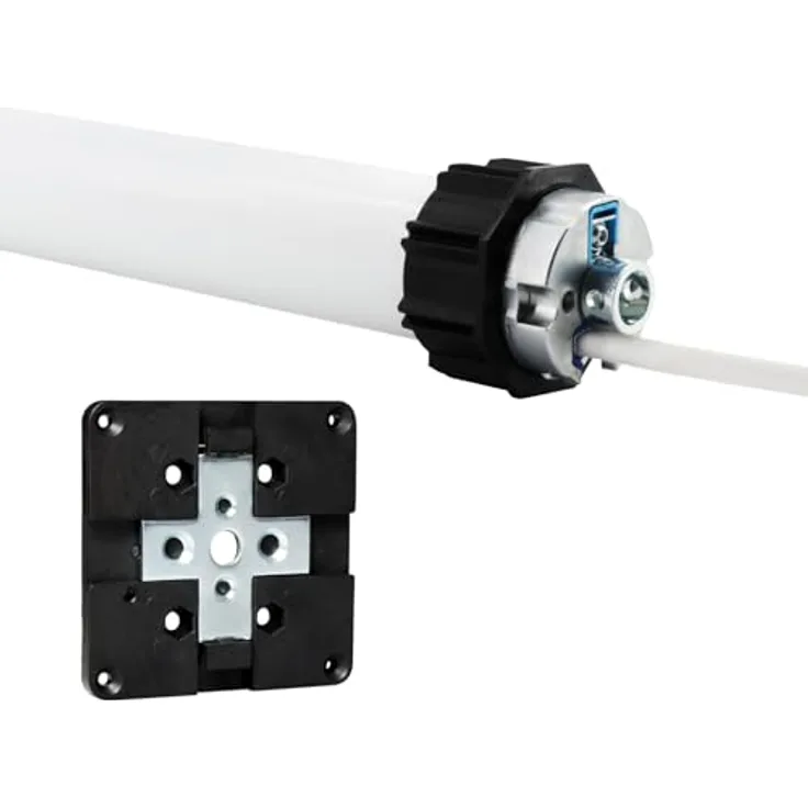 NOBILY Becker Rollladenmotor R8-17-E03, 8Nm 25KG Zugkraft, Rollladenantrieb mit Hindernis- und Frosterkennung, inkl. Rundnutzapfen und Blendkastenlager