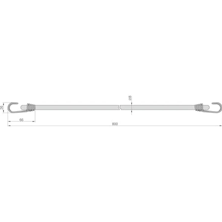 Basi GSS Expanderseil mit Haken, 2er Set, 800 mm, grün, Zurrkraft 40 kg – Bild 2