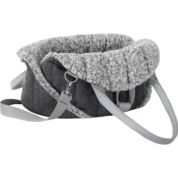 DOGGY Hundetasche, Tragetuch, Tragetasche, Transportbox, Reise, 38x24x28 cm, Schwarz Inari – Bild 4