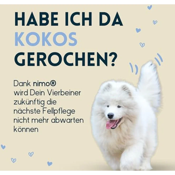 nimo Fellpflege Fellpflegespray Kokos, 500 ml, entwirrt & verbessert Kämmbarkeit, ohne Lösungsmittel und Alkohol – Bild 2
