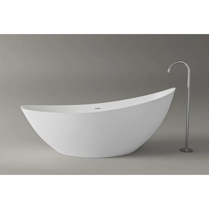 BERNSTEIN Freistehende Badewanne Vice 2.0 aus Acryl in Weiß matt, 183,5 x 78,5 x 76,9 cm - Doppelwandige Konstruktion, 283 Liter Fassungsvermögen - 5 Jahre Garantie – Bild 3