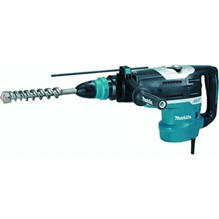 Makita HR5212C Kombi-Hammer für SDS-MAX 52 mm 20 J 1510 W D-Griff, Seitengriff, Transportkoffer, Bohrerfett, Tiefenanschlag – Bild 4
