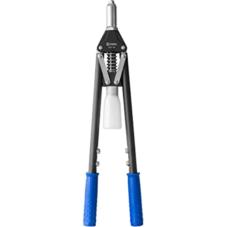 GOEBEL® GO-40 Hand Blindnietsetzgerät, Profi-Industrie-Qualität für Blindnieten ø 3,2 - 6,4 mm, leichtes Aluminiumgehäuse, inkl. Mundstücke und Schraubenschlüssel – Bild 1