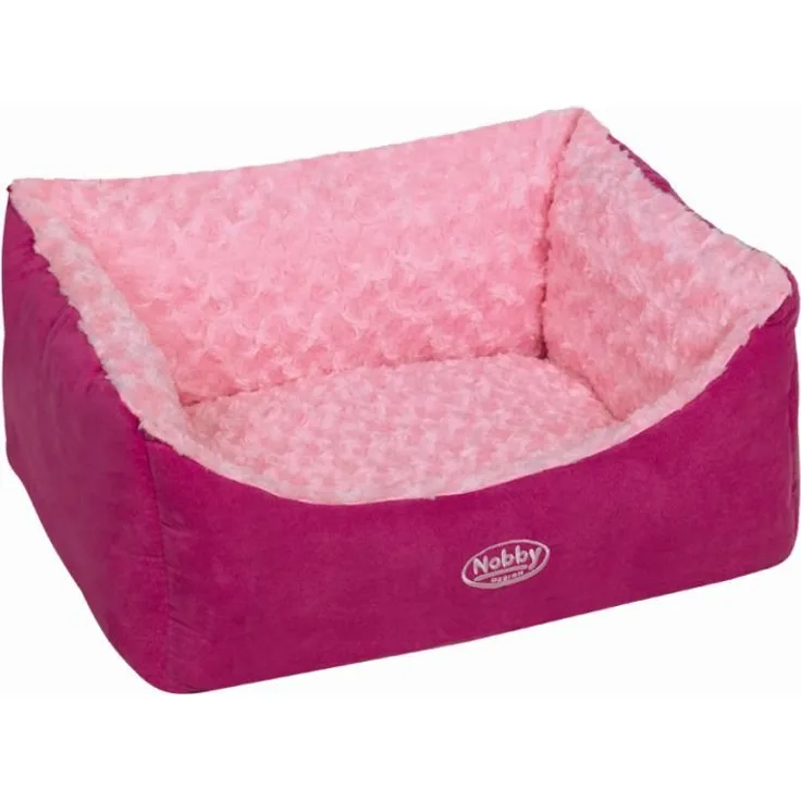 Nobby Tierbett Arusha, Mikrofaser, 60x 48x 19 cm - Komfortables Kuschelbett für Haustiere, Alcantaraoptik in gemütlichem Design, waschbar bei 30 °C (blau) - Preisvergleich