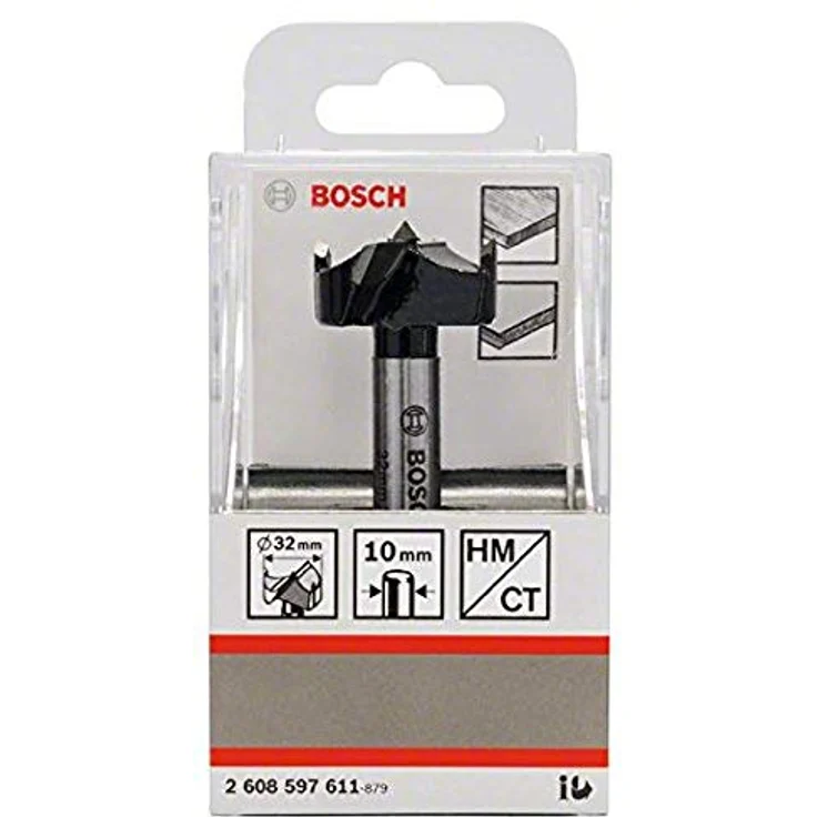 Bosch Carbide Scharnierlochbohrer, 32 mm x 90 mm, präzise und langlebig für Holz, Art. Nr. 2608597611 – Bild 1