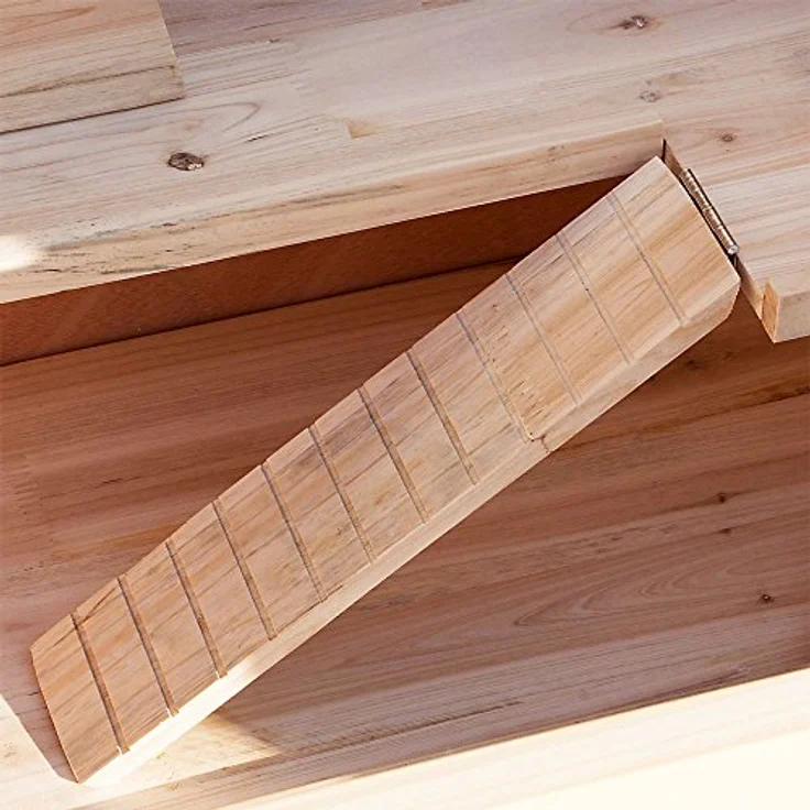 Wiltec XXL 3 Etagen Nagerkäfig, 6-eckig, aus Holz, mit klappbarem Deckel & Sichtfenster, Mäusekäfig Hamsterkäfig – Bild 5