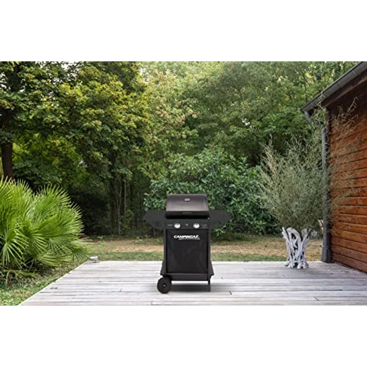 Campingaz Xpert 100 L Plus Rocky, Gasgrill mit zwei Kochzonen, robuster Stahl-Grillrost und integriertem Deckel, schwarz – Bild 2