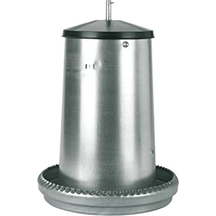 Kerbl Futterautomat für Geflügel, 18 Liter Fassungsvermögen für Küken und Junghennen, Futternapf