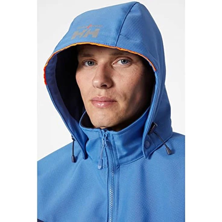 Helly Hansen workwear Arbeitsjacke Helly Hansen Softshelljacke Oxford, Bequeme Regen- und Windjacke mit verlängertem Rücken, blau – Bild 6