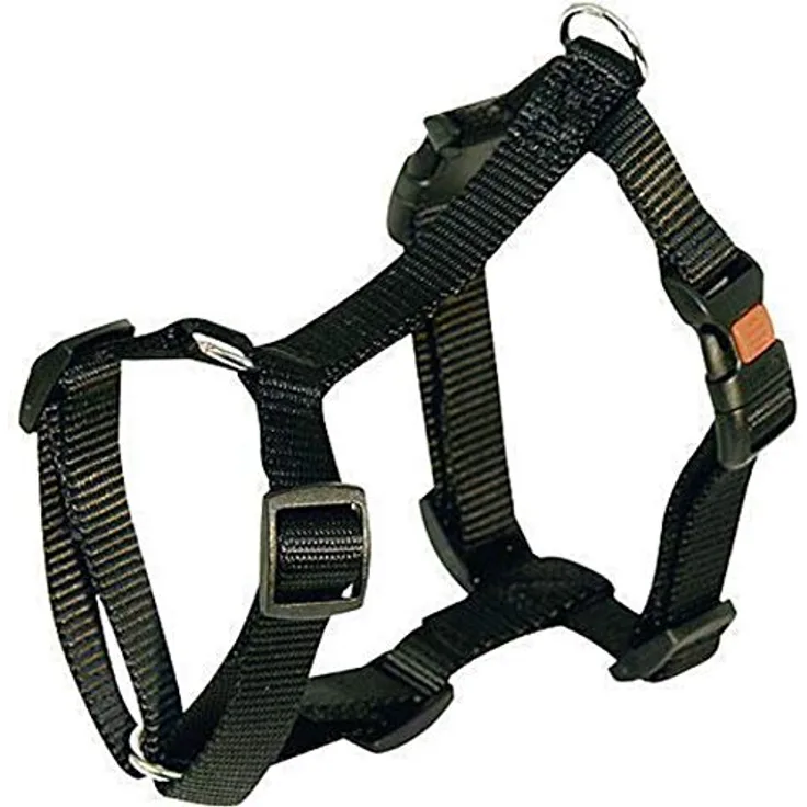 Hunde-Geschirr MIAMI, schwarz 15 mm, 40 - 65 cm