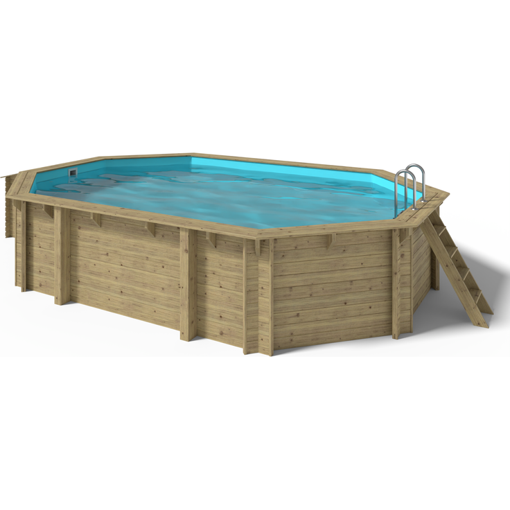 OKU Holzpool EMOTION-FUN oval 6,571m x  4,571m Höhe 1,31m