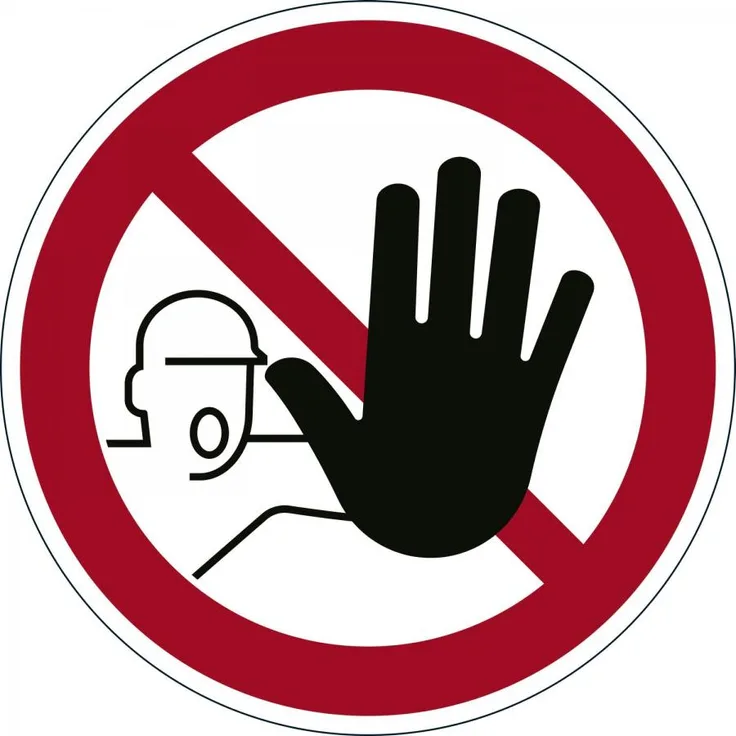 Verbotsaufkleber Sicherheitskennzeichen - Zutritt verboten