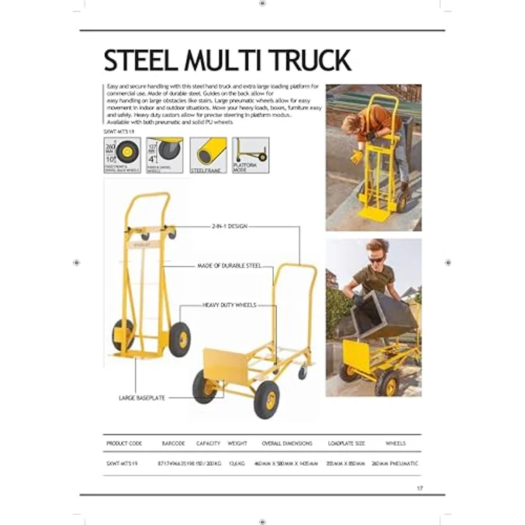 Stanley by Black & Decker SXWTD-MT519 Sackkarre Stahl Traglast (max.): 200kg – Bild 5