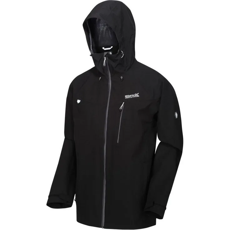 Regatta Birchdale Outdoorjacke, Wasserdicht und Winddicht, Herren, Schwarz