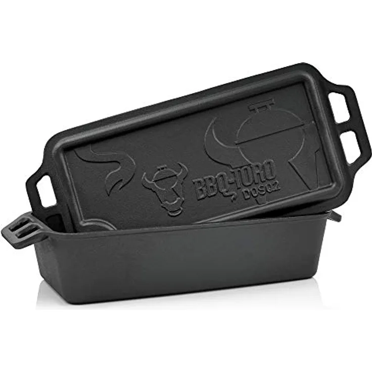 BBQ-Toro Dutch Oven Pan I Gusseisen Kochtopf Gusstopf I 9,4 Liter I preseasoned - bereits eingebrannt I Bräter mit Deckel I DOSQ2N