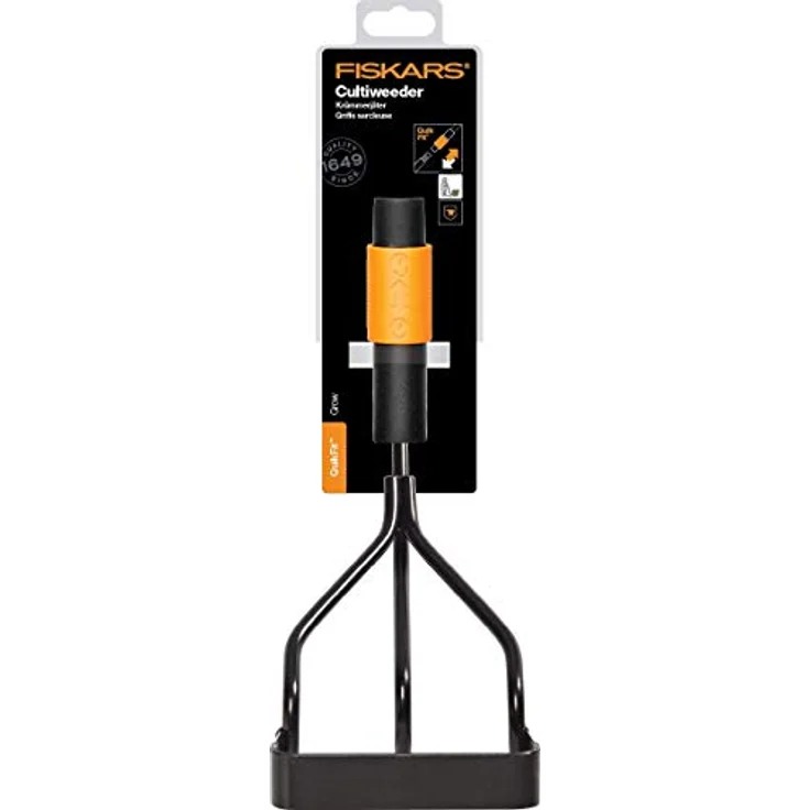 Fiskars Krümmerjäter, Zwei Geräte in einem: Krümmer & Jäter, Gerätekopf, Schwarz-Orange, QuikFit, 1000681 – Bild 7