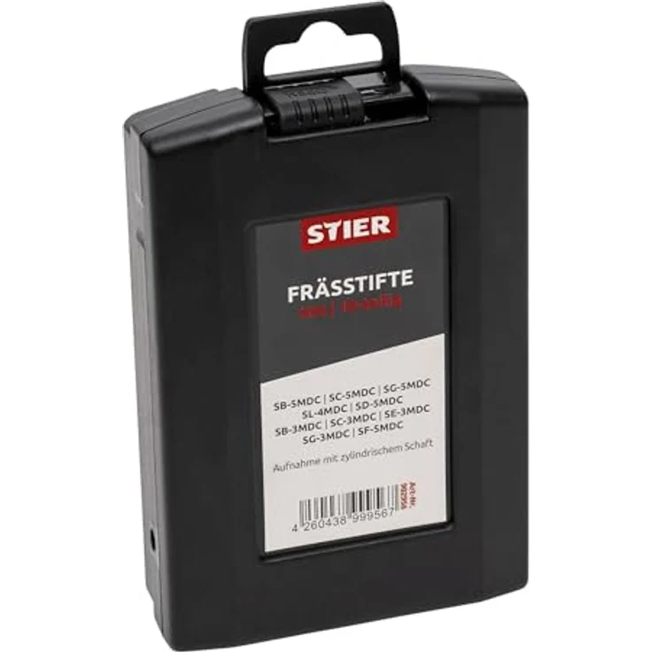 STIER Frässtifte-Set 10-teilig, 6 mm Schaftdurchmesser, Fräsformen: Zylinder Stirnverzahnung Walzenrundform Oval Tropfen Spitzbogen, hohe Schnittgeschwindigkeit 840 m/min – Bild 5