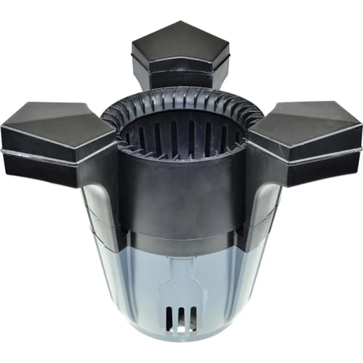 HEISSNER F540-00 Teich-Abschöpfer, Schwarz, schwimmende Filtereinheit mit integrierter Pumpe, geeignet für Teiche bis 25 m² – Bild 1