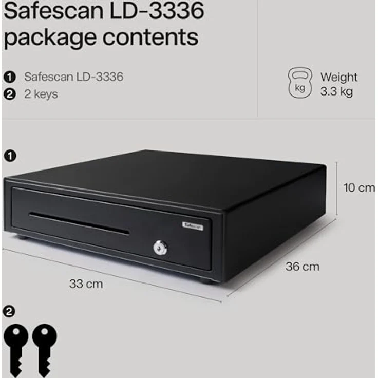 Safescan Kassenlade ´LD-3336 Light Duty´, schwarz – Bild 5