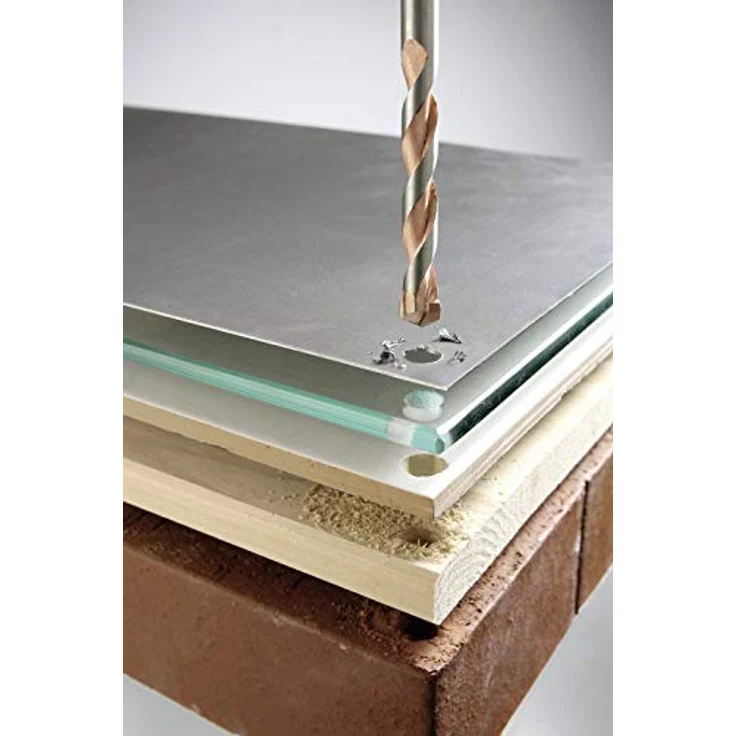 kwb Mehrzweckbohrer 048660, Hartmetallbohrer mit extra harter Wolfram-Titan-Hartmetallspitze, 6 mm, kupfer blank – Bild 3