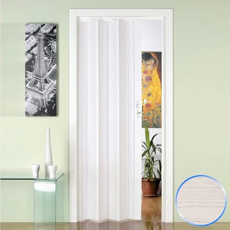 Innenraum Falttür in PVC Kiefer Weiß 88,5x214 cm mod. Luciana – Bild 3