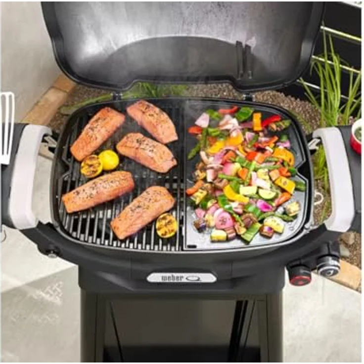 Weber Grillplatte, Plancha aus porzellanemailliertem Gusseisen, antihaftbeschichtet für Q2000N-Serie – Bild 2