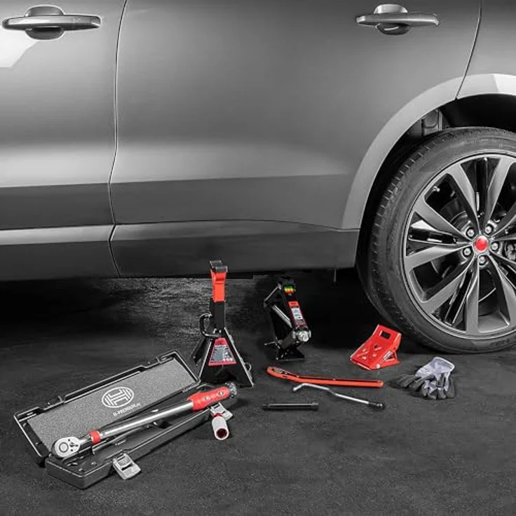 HEYNER Premium OEM Wagenheber für Mercedes ML/GL/S-Klasse/GLE/GLC, max. Hubhöhe 42 cm, Tragkraft 1,335 t, mit Aufbewahrungstasche – Bild 8