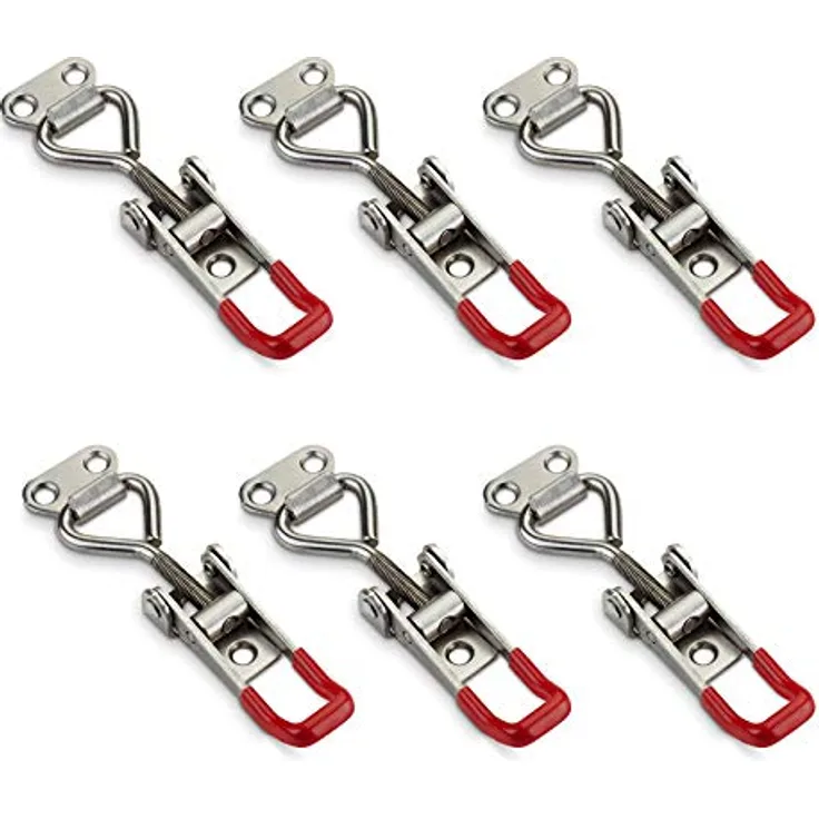 6er Set JUNKER Spannverschluss M5 (Haltekraft 165kg) Edelstahl SS304 verstellbarer Schnellspanner