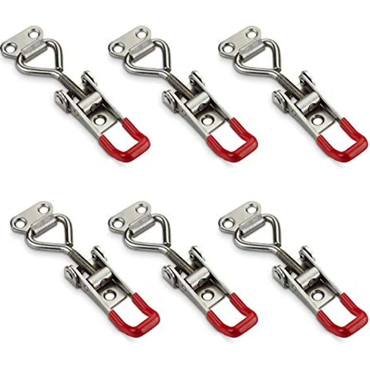 6er Set JUNKER Spannverschluss M5 (Haltekraft 165kg) Edelstahl SS304 verstellbarer Schnellspanner – Bild 1