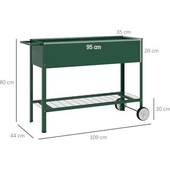 Hochbeet Aus Metall 120x60x30cm - Verzinkt & Wetterfest