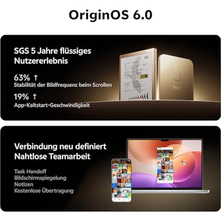 vivo X300 Pro 5G Smartphone, 16GB RAM, 512GB Speicher, 6,78" Display, 200 MP ZEISS APO Telekamera, Dimensity 9500, IP68/IP69, Android 16, Schwarz, 3 Jahre Garantie – Bild 5