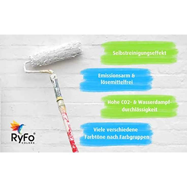 RyFo Colors Silikonharz Fassadenfarbe Lotuseffekt Trend Staubgrau 10l - bunte Fassadenfarbe, weitere Grau Farbtöne und Größen erhältlich, Deckkraft Klasse 1 – Bild 4