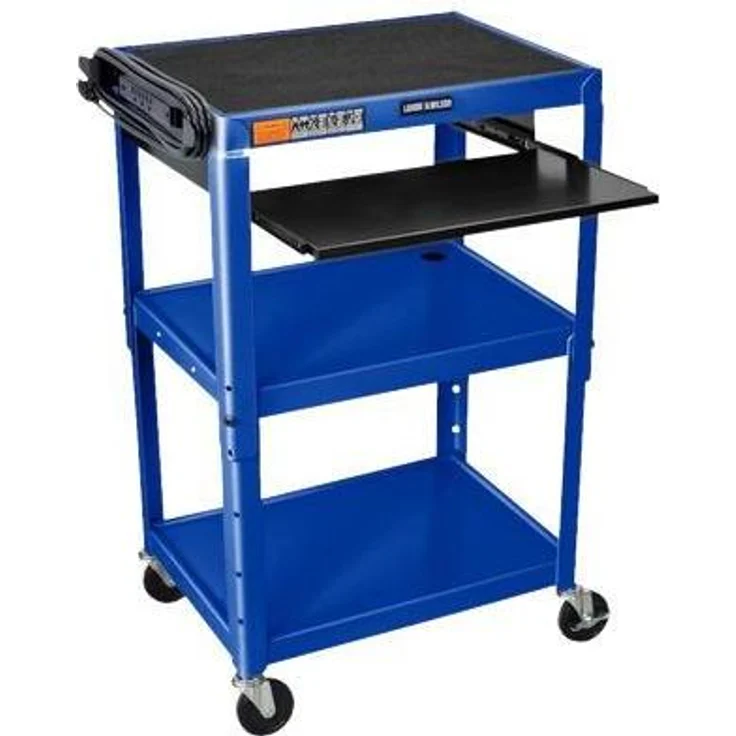 Neutral Werkstattwagen, blauer Transportwagen mit 1 Schublade, Tragkraft 25 kg, pulverbeschichtet, 4 Rollen