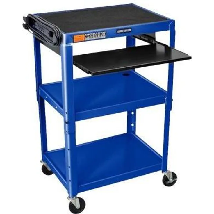 Neutral Werkstattwagen, blauer Transportwagen mit 1 Schublade, Tragkraft 25 kg, pulverbeschichtet, 4 Rollen