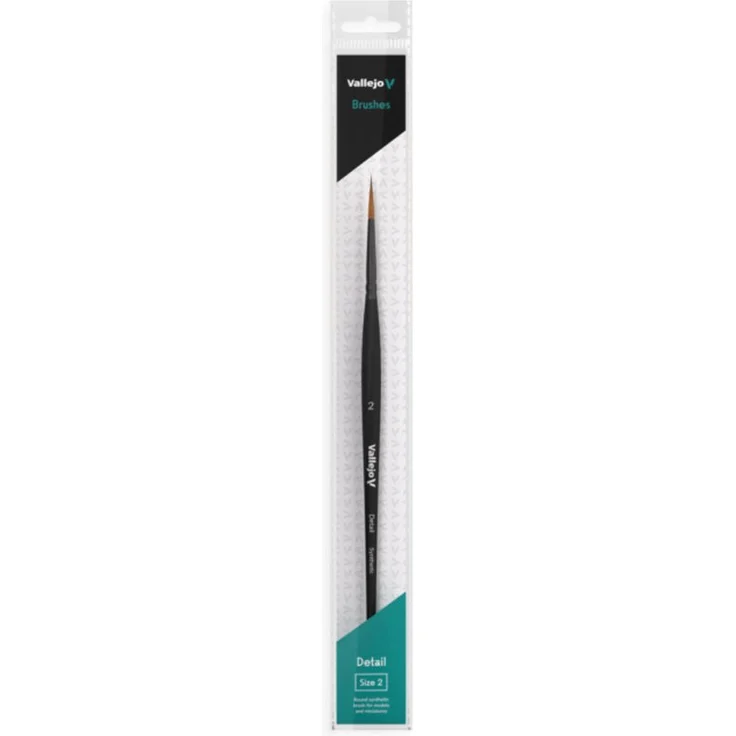 Vallejo Synthetic Brush Detail, Malerpinsel Größe 2 für präzise Details – Bild 1