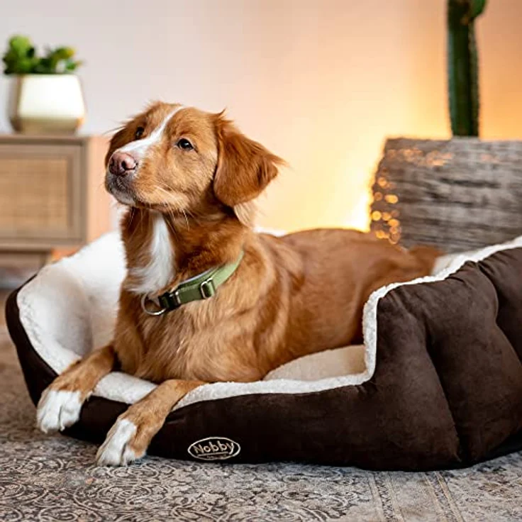 Nobby Komfort Bett TAIKA braun-wollweiß 86 x 70 x 24 cm – Bild 4
