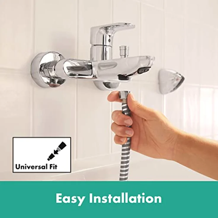 hansgrohe Badarmatur 72440000 chrom, 2 Verbraucher, Normalstrahl, Keramikmischsystem – Bild 5