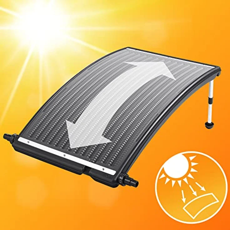 Monzana Sonnenkollektor 110x69x14cm 10000 L-h Höhenverstellbar 32-38mm Anschluss HDPE UV-Beständig Erweiterbar Poolheizung Solar Heizung Warmwasser Schwimmbecken – Bild 5