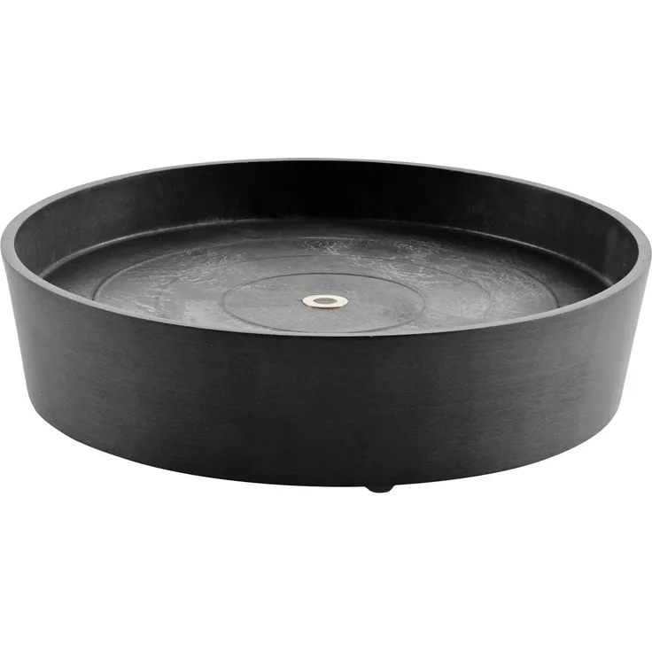 ECOPOTS Blumentopfuntersetzer SAUCER WHEELS Dark Grey, Untersetzer mit Rollen, BxTxH: 28,7x28,7x8,3 cm