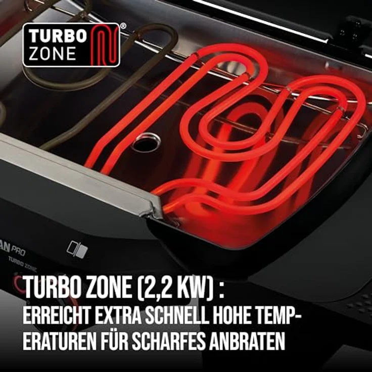 Enders eUrban Pro 2 Turbo Mobil, Elektrogrill mit 2,2 kW Leistung, emailliertem Gussrost und Trolley – Bild 4