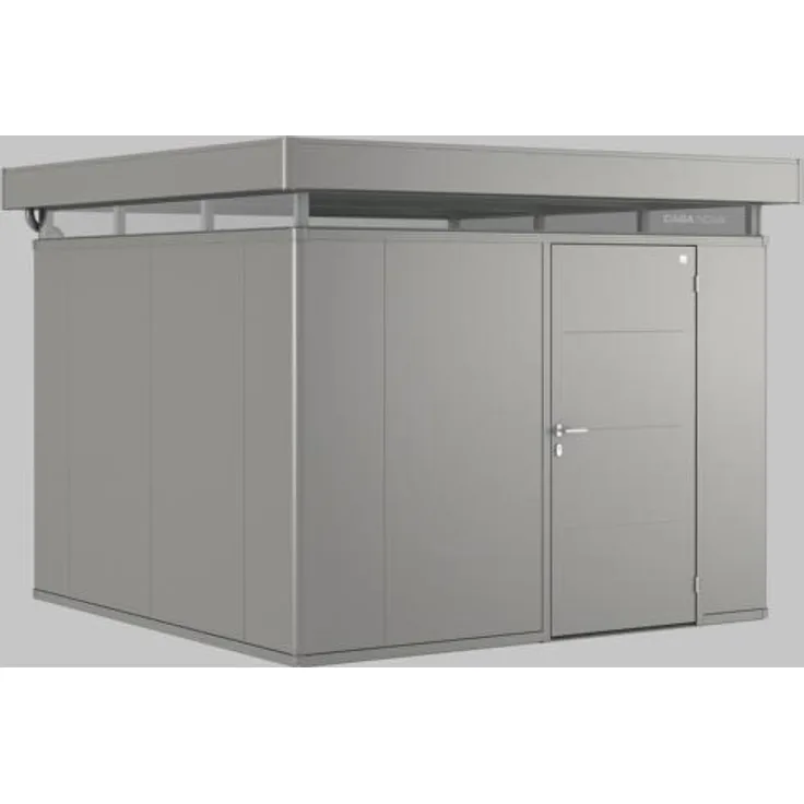 BIOHORT CasaNova 3x3, isoliertes Gartenhaus mit Türanschlag R, quarzgrau-metallic