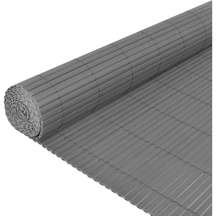 vidaXL Gartenzaun Grau 150 x 300 cm, robuster PVC-Zaun für vielfältige Anwendungen und moderne Gestaltung – Bild 4