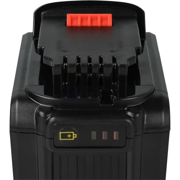 vhbw EXTENSILO Akku für Dewalt DCF885C2, DCF885B, DCF883, Li-Ion 6000 mAh, 18 V, mit LED-Ladestandsanzeige, schwarz/gelb – Bild 7