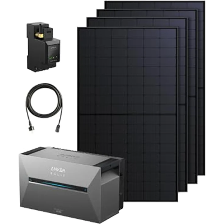 Anker SOLIX Balkonkraftwerk Solarbank 3 E2700 Pro, 2680Wh Speicher, 16kWh Kapazität, 4x 500W Solarpanels, 4 MPPTs, 1200W bidirektionales Laden, Plug&Play – Bild 1