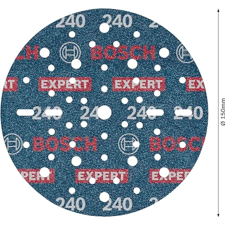 Bosch EXPERT O780 Folienschleifscheibe, 150 mm, Körnung 240, für Hartholz und Farbe auf Holz, mit Klettverschluss – Bild 3