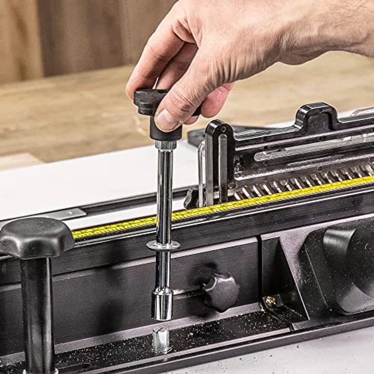 Trend Freistehender Werkstatt-Frästisch WRT/EURO, 230V EU, präzise für Plattenerhöhungen, Schablonieren und Stapelschnittanwendungen, stabile Konstruktion mit Aluminiumzaun und NVR Power Safety Switch – Bild 4