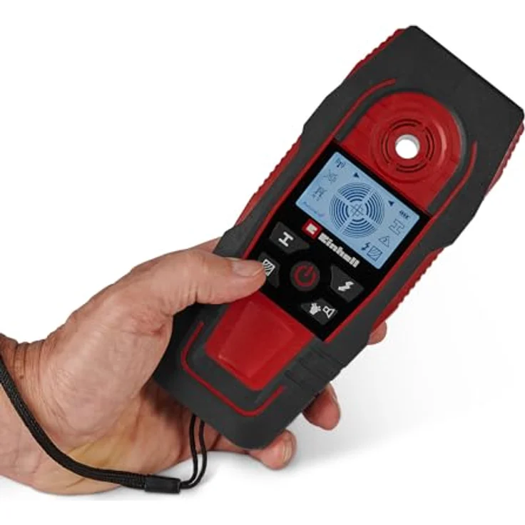 Einhell Ortungsgerät TE-MD 80, digitales Multifunktionsgerät zur Ortung von Metallen, Holz und spannungsführenden Leitungen, automatisch kalibriert – Bild 3
