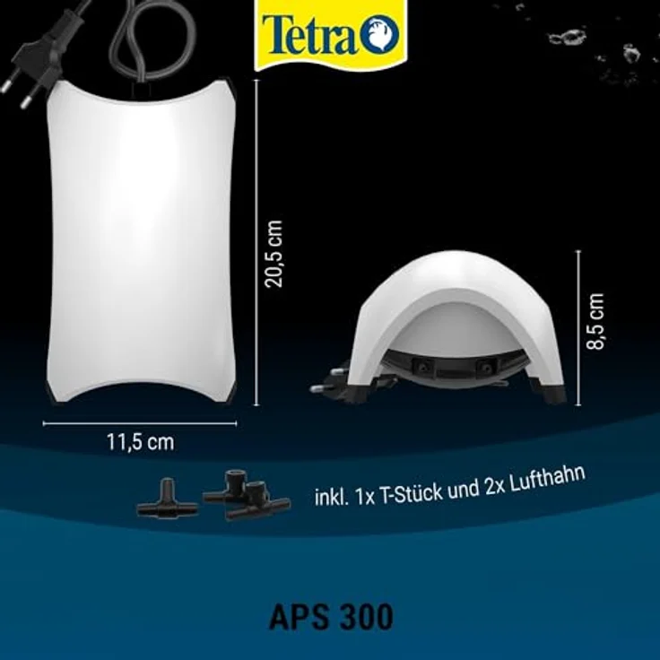 Tetra APS 300 Aquarium Luftpumpe - leise Membran-Pumpe für Aquarien von 120-300 L, weiß – Bild 5