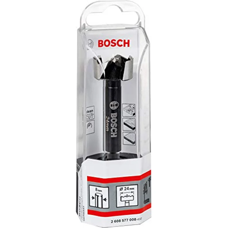 Bosch Forstnerbohrer 24mm, 24 x 90 mm, d 8 mm, toothed-edge für präzises Bohren in Holz – Bild 2